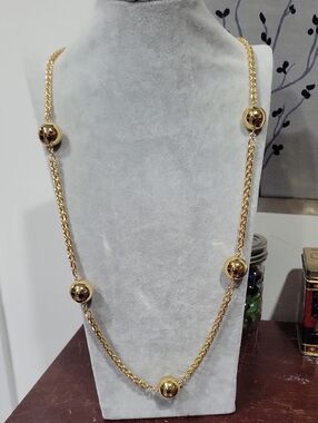 Bronzoro Italy 18k Gold Plated Statement Necklace